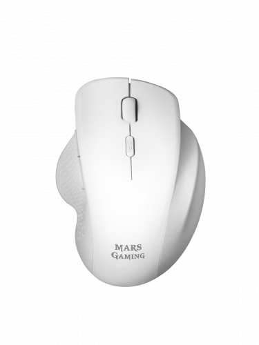 Mars Gaming MMWERGO Ratón Inalámbrico Ergonómico Blanco