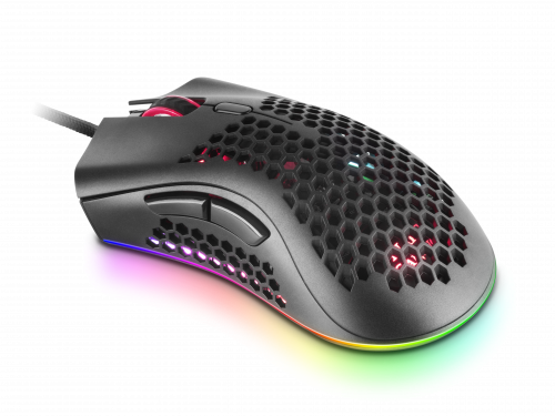 Mars Gaming MMEX, Ratón Gaming RGB Ultraligero Negro