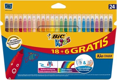BIC 841803 rotulador Medio Multicolor 24 pieza(s)