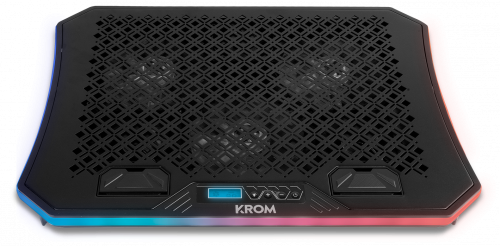 KROM BASE REFRIGERACION PORTATIL HASTA 19". SOPORTE SMARTPHONE. HUB 2 X USB. RGB (NXKROMKOOLER)