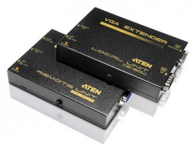Aten VE150A extensor audio/video Transmisor y receptor de señales AV Negro