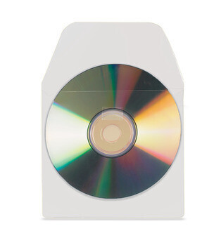 PACK DE 100 FUNDAS CD-DVD PP TRANSPARENTE AUTOADHESIVAS CON SOLAPA 3L 6832-100