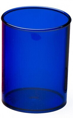 CUBILETE DE PLASTICO 78 MM. DIAMETRO X 100 MM. ALTO TRANSPARENTE AZUL OSCURO FAIBO 205-52