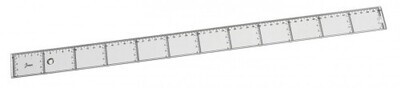REGLA PLANA TRANSPARENTE EN PLASTICO INYECTADO GRADUADO Y BISELADO 60 CM. FAIBO 41160