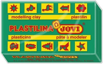 CAJA 30 PASTILLAS PLASTILINA 50 G - VERDE OSCURO JOVI 7011
