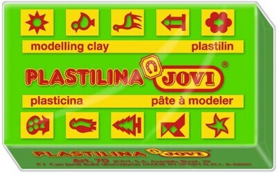 CAJA 30 PASTILLAS PLASTILINA 50 G - VERDE CLARO JOVI 7010