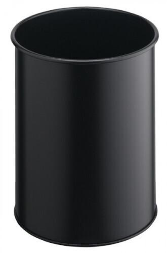 PAPELERA METALICA DE 15L LISA COLOR NEGRO DURABLE 3301-01