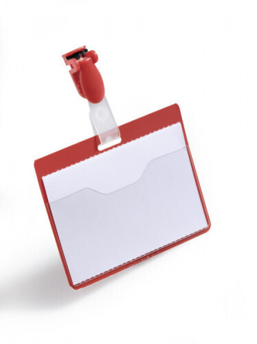 CAJA DE 25 IDENTIFICADORES CON PINZA ROJO 60X90 DURABLE 8106-03