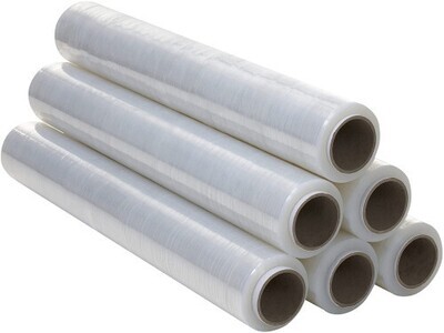 CAJA DE 6 BOBINAS FILM TRANSPARENTE 50 CM ANCHO 23 MICRAS 2300 GRAMOS X ROLLO 324TRANS. 324TRANS.