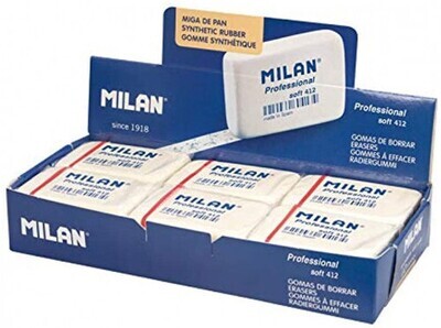 CAJA 12 GOMAS PROFESSIONAL SOFT 412, ENVUELTAS INDIVIDUALMENTE NUEVO MILAN CMM412CF