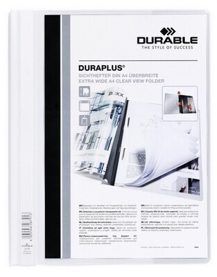 DOSSIER FASTENER DURAPLUS A4 PVC BLANCO DURABLE 2579-02