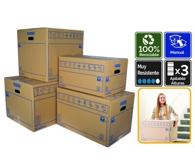 Fellowes 6207201 empaque Caja de cartón para envíos Azul, Marrón