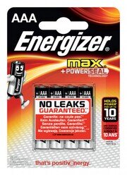 BLISTER 4 PILAS MAX TIPO LR03 (AAA) ENERGIZER E301532000