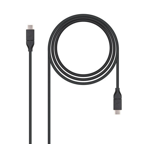 Nanocable USB 3.1, 1m cable USB USB 3.2 Gen 2 (3.1 Gen 2) USB C Negro