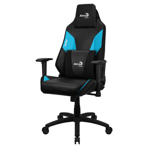 Aerocool ADMIRALBB Silla Gaming Profesional, Cojines Acolchados, Tecnología Air, Negro/Azul