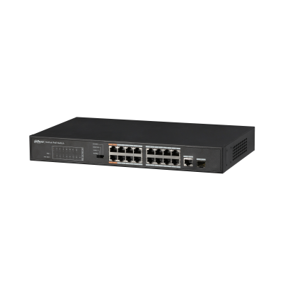 DAHUA - DH-PFS3117-16ET-135 - 17-PORT UNMANAGED SWITCH WITH 16-PORT POE