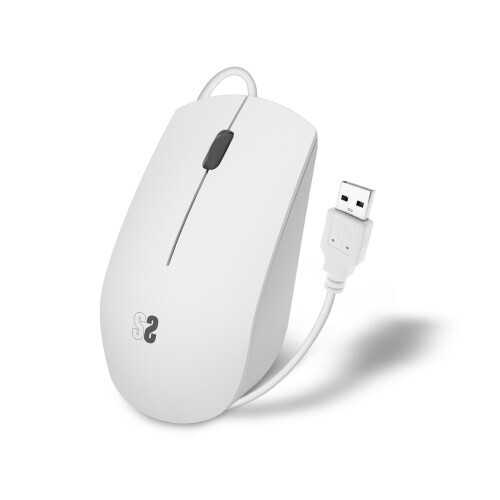SUBBLIM Rat�n Business Silencioso con cable USB 1200 DPI Blanco