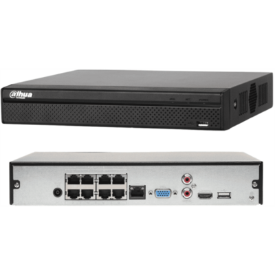 DAHUA - DH-NVR4108HS-8P-4KS2/L - GRABADOR NVR 1HDD 8CH  COMPACT 1U 8 POE 4K GEN 2 LITE