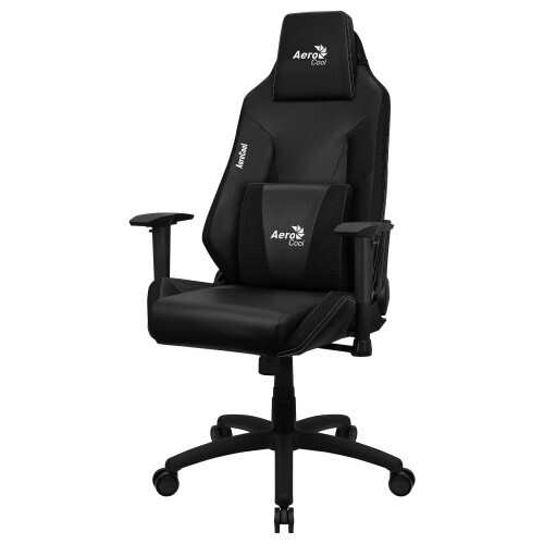 Aerocool ADMIRALBK Silla Gaming Profesional, Cojines Acolchados, Tecnología Air, Negro