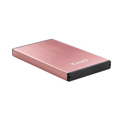 TooQ TQE-2527P caja para disco duro externo Caja de disco duro (HDD) Negro, Rosa 2.5