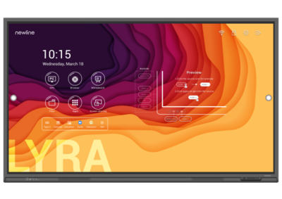 NEWLINE LYRA TT-7521Q -MONITOR TACTIL 75",ANDROID 11, MULTI USER, MM 2X20W, WIFI 6 + BT, CRISTAL ANTIMICROB., USB-C 65W, 4GB RAM/64GB ROM, 20 PTOS., RECON. OBJS., RES. 4K, CAST (PROYEC. INALAM.), BROADC. (STREAMING), DISPL MGMNT, OPS OPC., 3 AÑOS ON