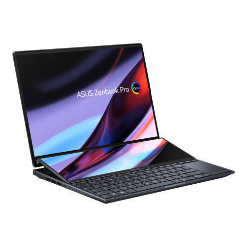 ASUS ZenBook Pro 14 Duo OLED OLED UX8402ZE-M3050W - Portátil 14.5 ASUS ZenBook Pro 14 Duo OLED OLED UX8402ZE-M3050W - Portátil 14.5" WQXGA+ (Core i7-12700H, 16GB RAM, 512GB SSD, GeForce RTX 3050 Ti 4GB, Windows 11 Home) Negro tecnológico- Teclado QWERTY español