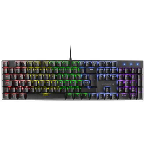 Mars Gaming MK422 Negro Teclado Gaming RGB Switch Mecánico Azul Idioma Español