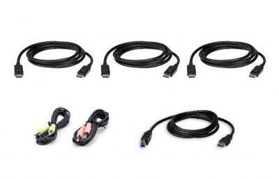 Aten 2L-7D02UDPX6 cable para video, teclado y ratón (kvm) Negro 1,8 m