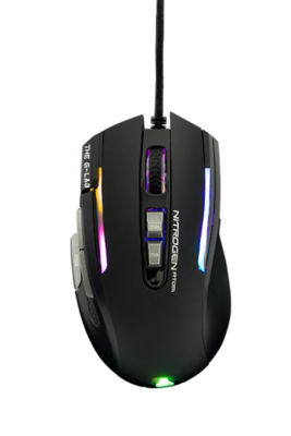 G-LAB ILLUMINATED GAMING MOUSE - 4800 DPI - SOFTWARE - BLACK  (KULT-NITROGEN-ATOM)