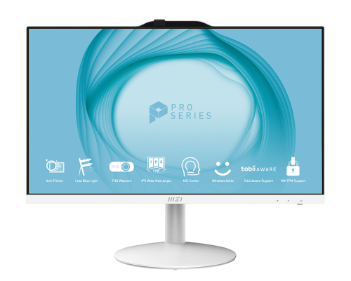 MSI AIO PRO AP242 12M-006EU. 23.8 MSI AIO PRO AP242 12M-006EU. 23.8" IPS LED FHD 16:9 (1920x1080). I5-12400. INTEL UHD GRAPHICS. SO-DIMM DDR4 8GB (8GB*1). 2TOTAL SLOTS (64GB MAX). 512GB. W11 PRO. BLANCO