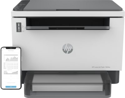 HP LaserJet Impresora multifunción Tank 1604w, Blanco y negro, Impresora para Empresas, Impresión, copia, escáner, Escanear a correo electrónico Escanear a correo electrónico/PDF Escanear a PDF Wi-Fi de banda dual