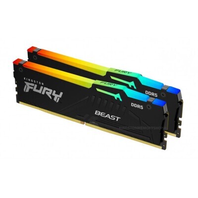 MEMORIA KINGSTON FURY BEAST RGB DDR5 64GB KIT2 4800MT/S CL3