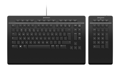 3Dconnexion Keyboard Pro with Numpad teclado USB Negro