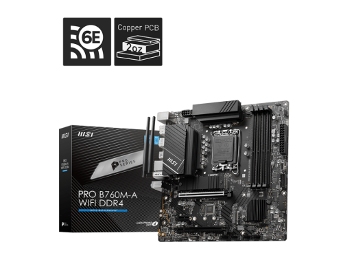 MSI PRO B760M-A WIFI DDR4 placa base LGA 1700 micro ATX