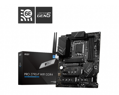 PLACA MSI PRO Z790-P WIFI DDR4 INTEL,1700,Z790,4DDR4,128GB,1 DP + 1 HDMI,6SATA+4M.2,3USB3.2+1USB-C,2.5GB+WIFI6E+BT5.3,ATX