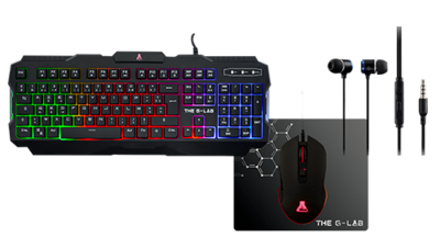 The G-Lab Combo Helium teclado USB QWERTY Español Negro