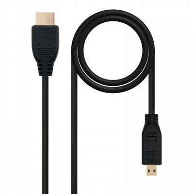 Nanocable HDMI, 0.8m cable HDMI 0,8 m HDMI tipo A (Est�ndar) HDMI tipo D (Micro) Negro
