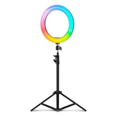 Mars Gaming MGRING Anillo Iluminación ARGB Trípode Soporte Smartphone y Webcam Mando