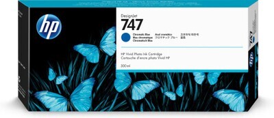 HP Cartucho de tinta azul cromática DesignJet 747 de 300 ml