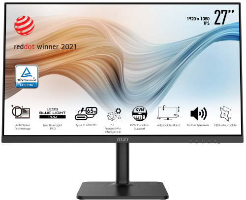 MSI Modern MD272P 68,6 cm (27") 1920 x 1080 Pixeles Full HD LCD Negro