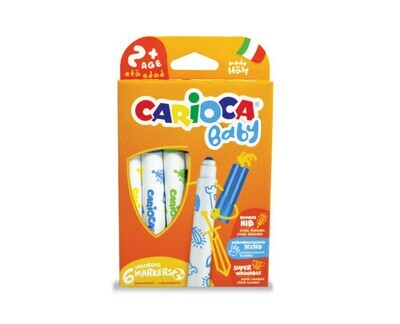 CAJA 6 ROTULADORES VALOROUS MARKER CARIOCA BABY 42813