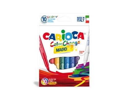 CAJA 10 ROTULADORES MÁGICOS COLOR CHANGE CARIOCA 42737