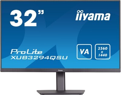 iiyama ProLite XUB3294QSU-B1 pantalla para PC 80 cm (31.5") 2560 x 1440 Pixeles Wide Quad HD LCD Negro