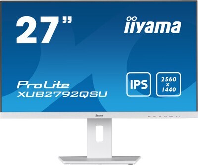 iiyama ProLite XUB2792QSU-W5 pantalla para PC 68,6 cm (27") 2560 x 1440 Pixeles Full HD LED Blanco