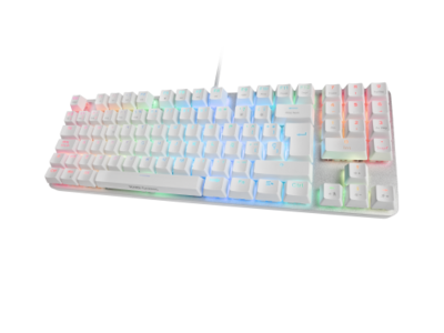 Mars Gaming MKREVOPRO Blanco, Teclado Gaming Mecánico TKL + Pad Numérico, Español