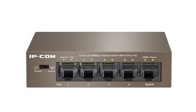 IP-COM Networks F1105P-4-63W switch No administrado Fast Ethernet (10/100) Negro Energía sobre Ethernet (PoE)