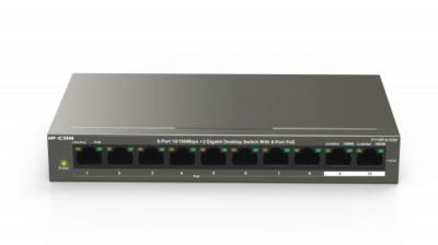 IP-COM Networks F1110P-8-102W switch Fast Ethernet (10/100) Negro Energía sobre Ethernet (PoE)