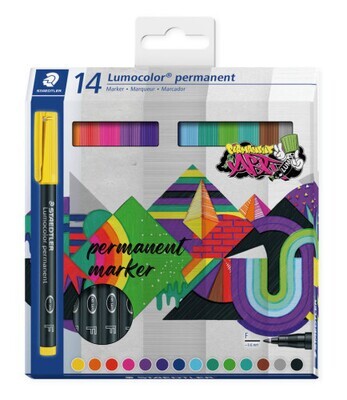 ESTUCHE 14 UDS LUMOCOLOR PERMANENT 318 STAEDTLER 318 C14