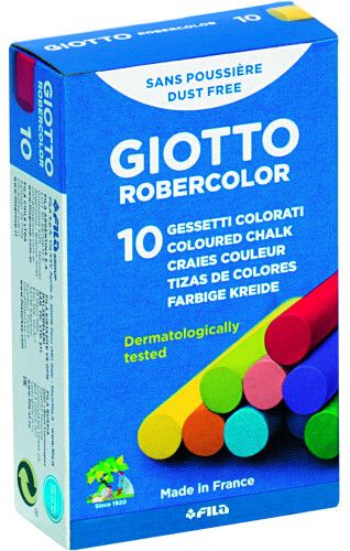 CAJA 10 TIZAS COLORES SURTIDOS GIOTTO F538900