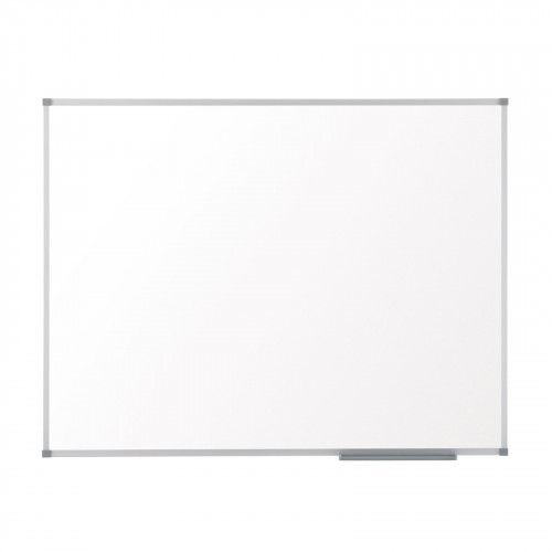 Nobo Pizarra blanca Basic magnética de acero 1200x900 mm con marco básico